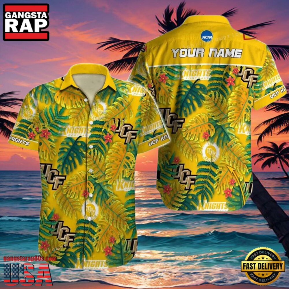 NCAA Ucf Knights 3D Print Custom Name Cheap Hawaiian Shirt NCAA Ucf Knights 3D Print Custom Name Cheap Hawaiian Shirt
