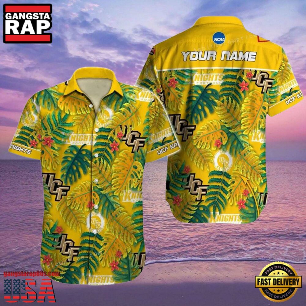 NCAA Ucf Knights 3D Print Custom Name Cheap Hawaiian Shirt