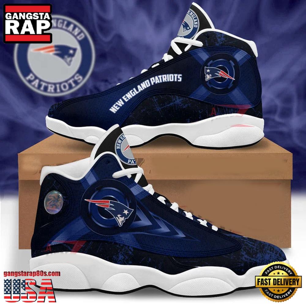NFL New England Patriots New Design Air Jordan 13 Running Sneakers Shoes For Fans NFL New England Patriots New Design Air Jordan 13 Running Sneakers Shoes For Fans