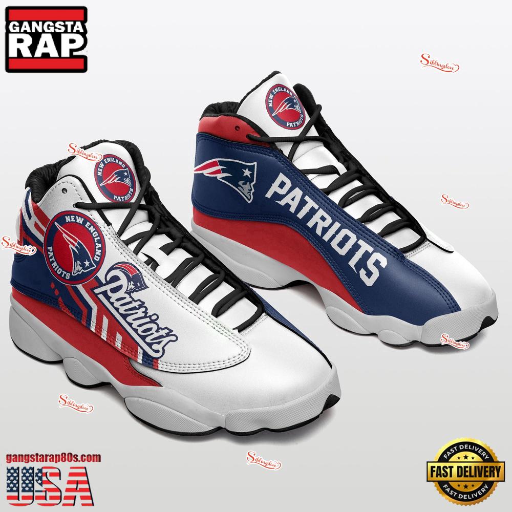 NFL New England Patriots New Design Air Jordan 13 Running Sneakers Shoes For Fans NFL New England Patriots New Design Air Jordan 13 Running Sneakers Shoes For Fans