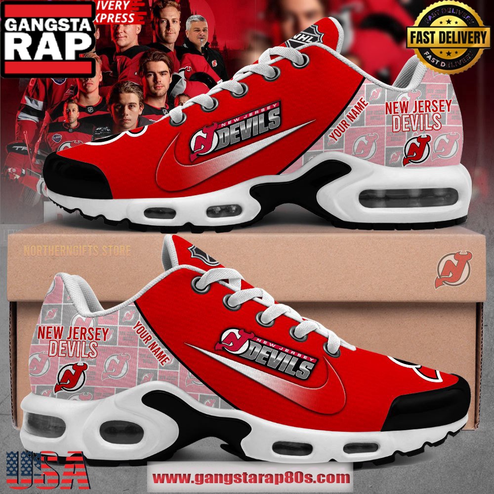 New Jersey Devils Hockey Custom Name Nike Air Max Plus