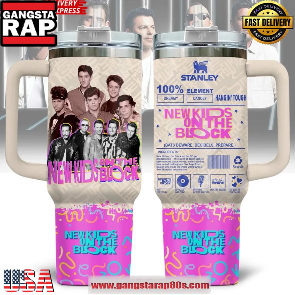 New Kids On The Block 80s Vibe Stanley Tumbler 40oz