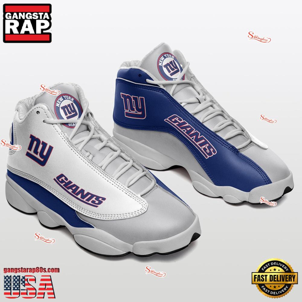 New York Giants NFL Air Jordan 13 Shoes For Fans