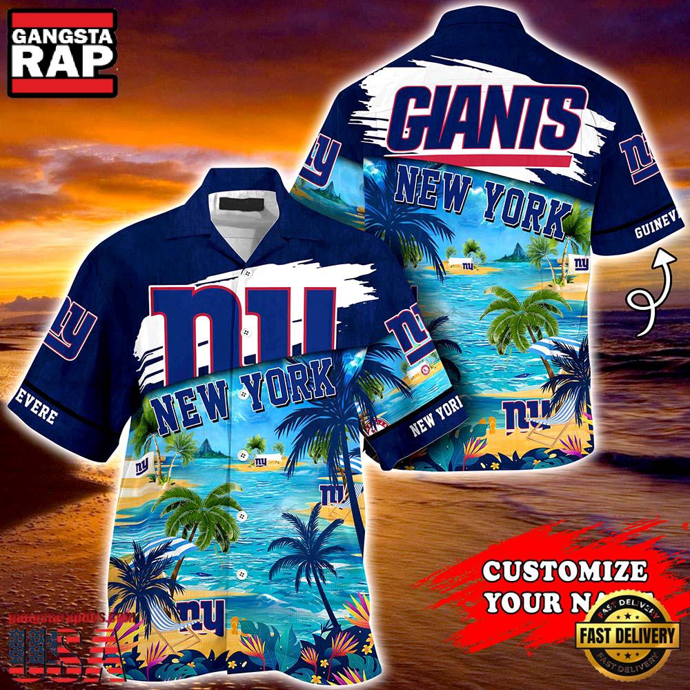 New York Giants NFL Personalized Hawaiian Shirt