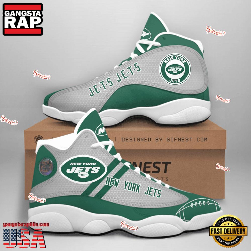New York Jets NFL Air Jordan 13 Shoes For Fans