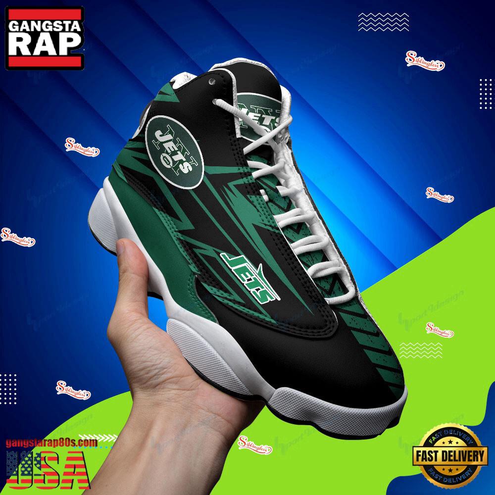 New York Jets NFL Team Air Jordan 13 Shoes For Fans