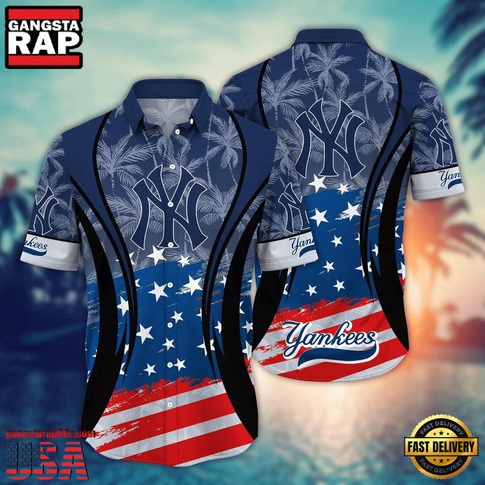 MLB New York Yankees Team Logo Hot Summer Aloha Hawaiian Shirt MLB New York Yankees Team Logo Hot Summer Aloha Hawaiian Shirt