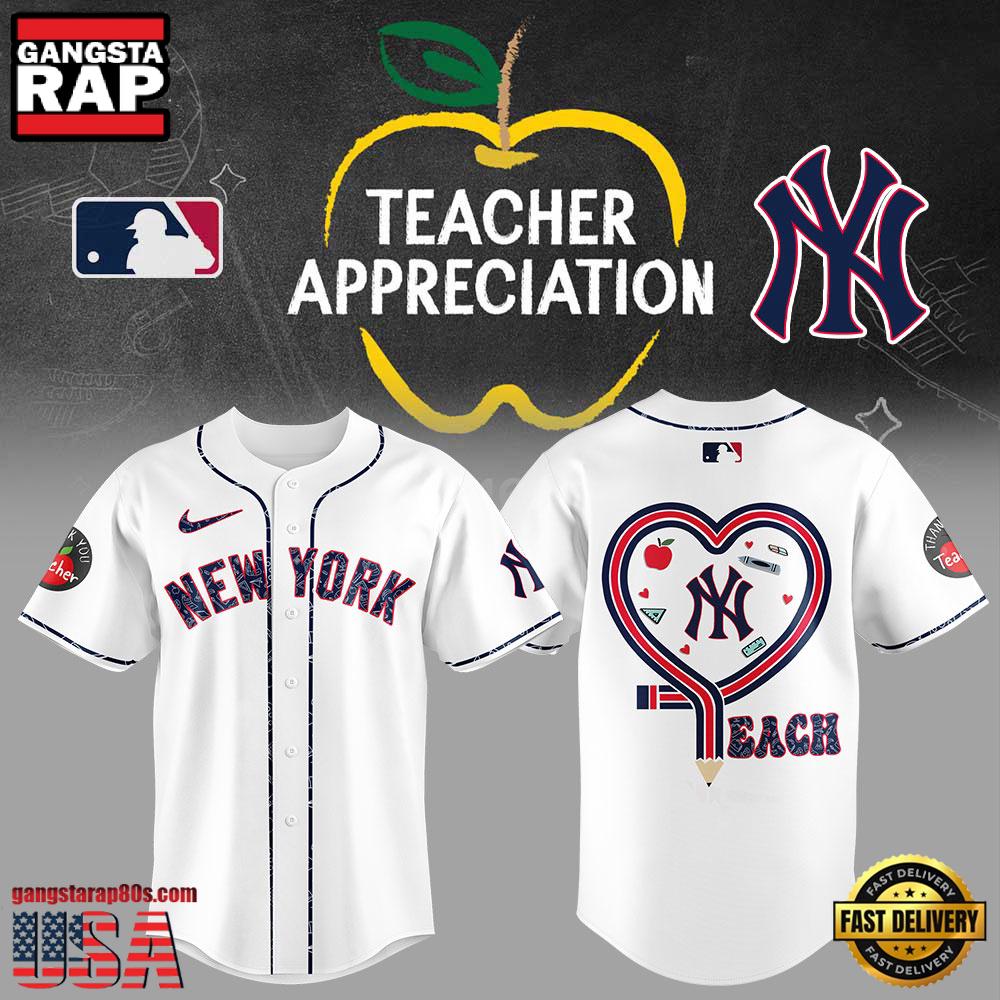 New York Yankees Teacher Appreciation 2025Baseball Jersey Shirt New York Yankees Teacher Appreciation 2025Baseball Jersey Shirt