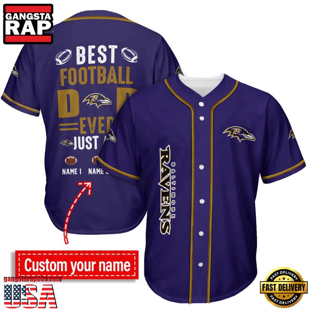 NFL Baltimore Ravens Best Dad Ever Baseball Jersey