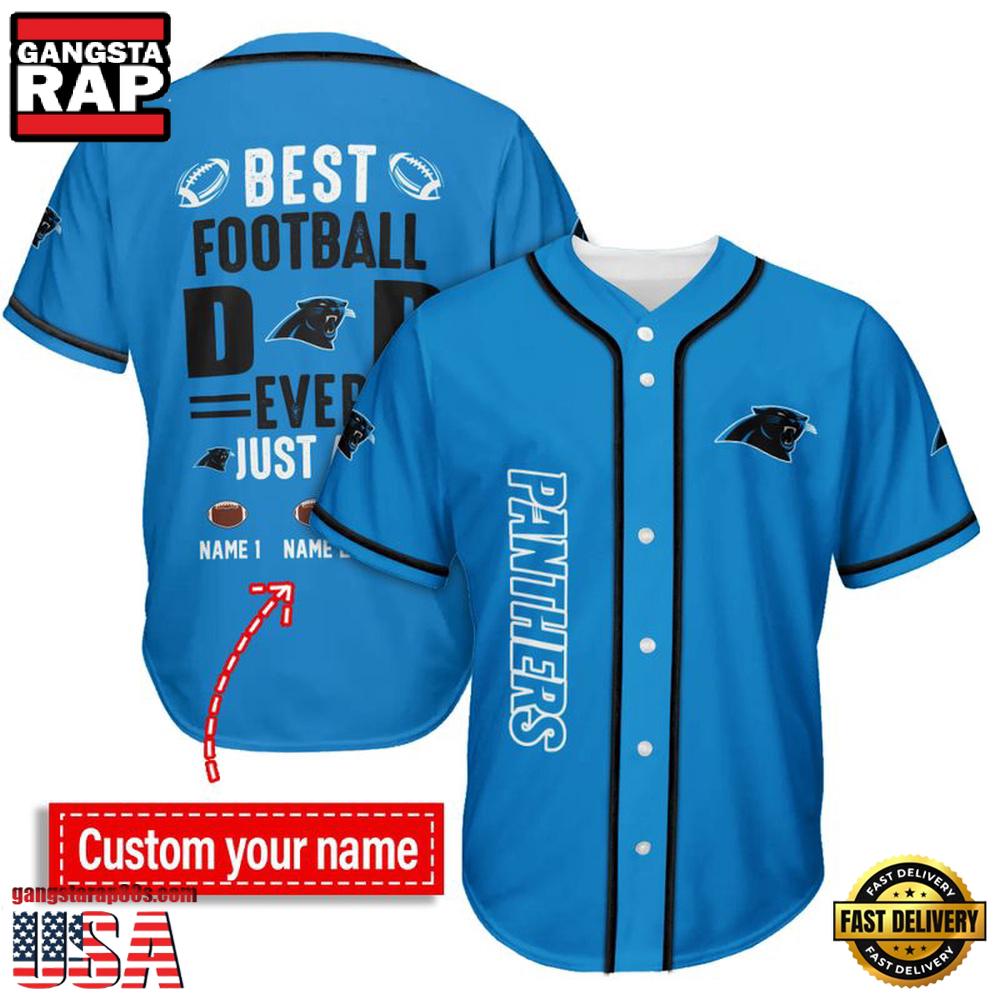 NFL Carolina Panthers Best Dad Ever Baseball Jersey