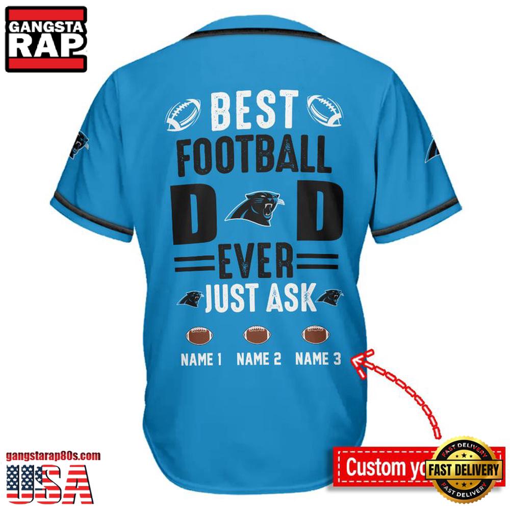NFL Carolina Panthers Best Dad Ever Baseball Jersey