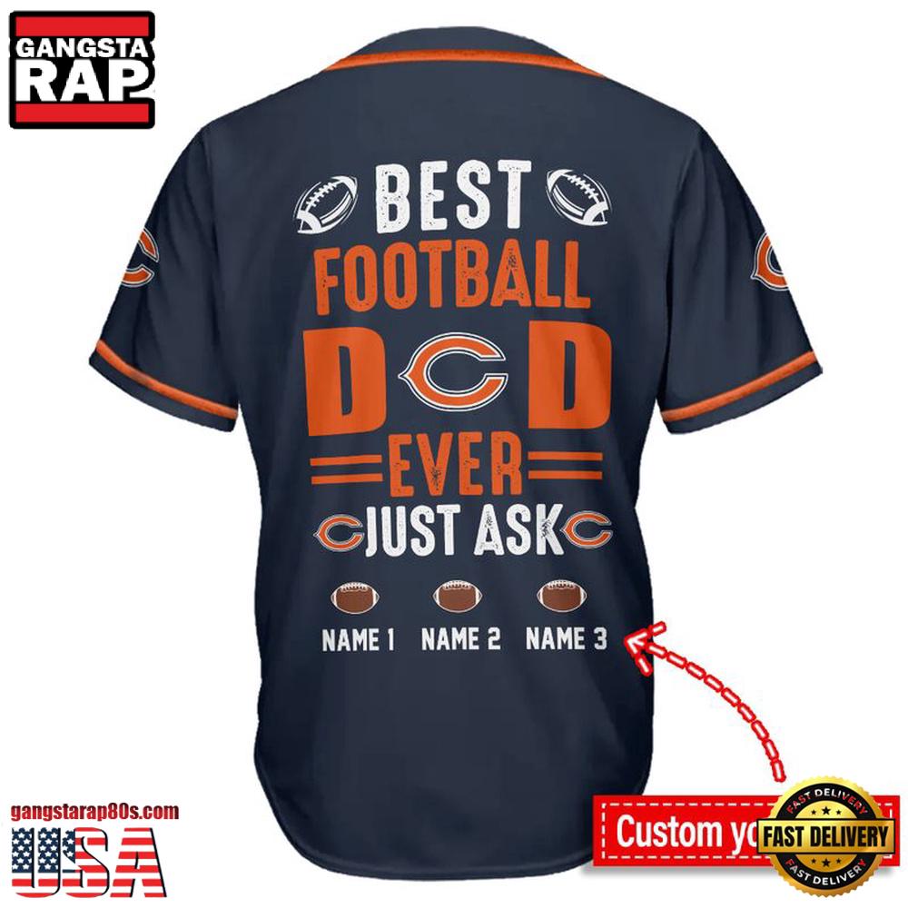 NFL Chicago Bears Best Dad Ever Baseball Jersey