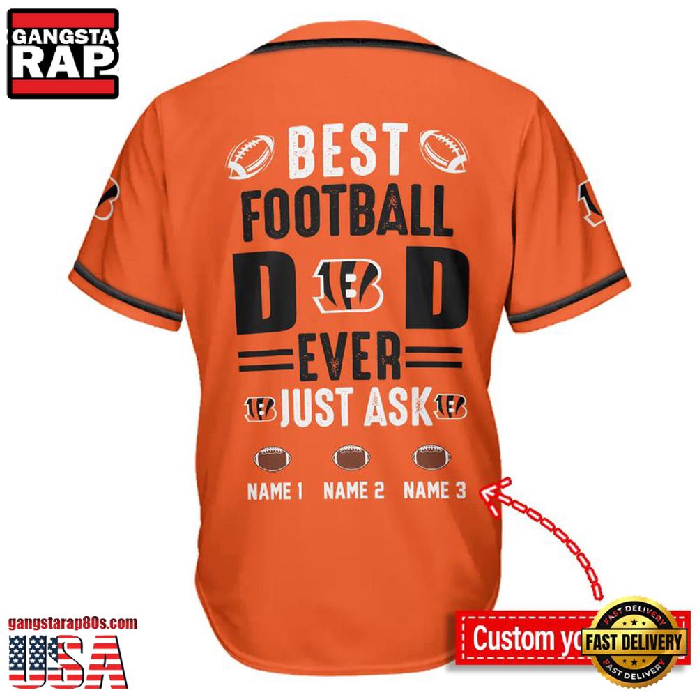 NFL Cincinnati Bengals Best Dad Ever Baseball Jersey
