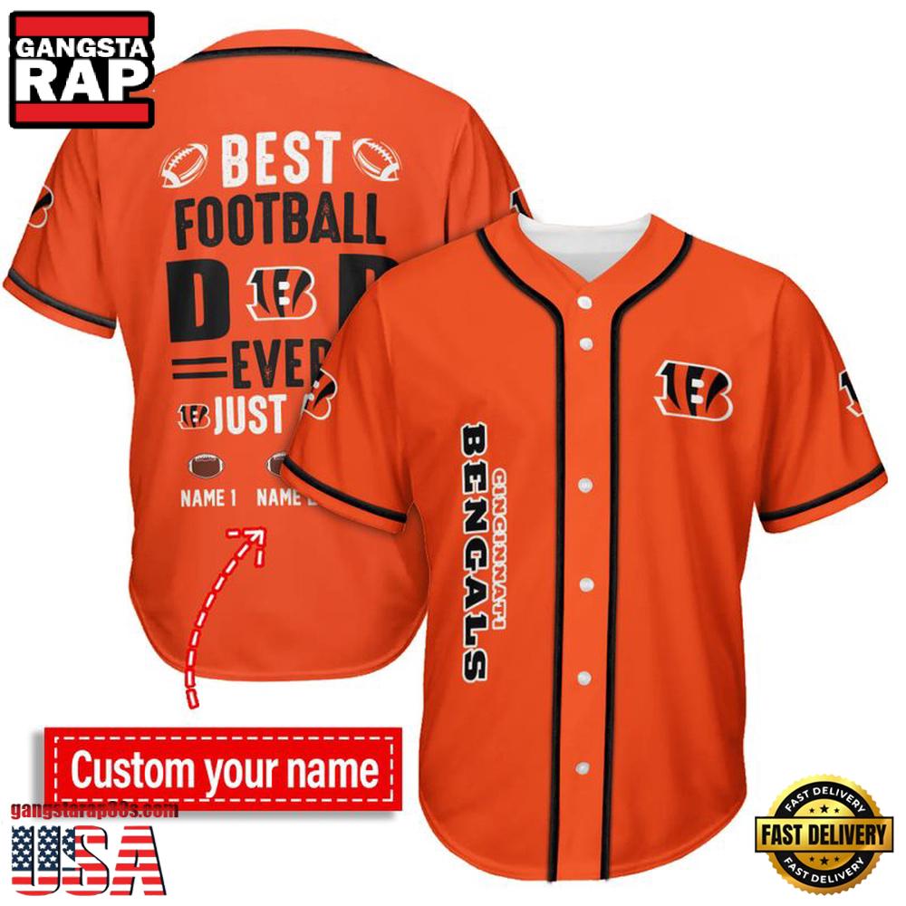 NFL Cincinnati Bengals Best Dad Ever Baseball Jersey