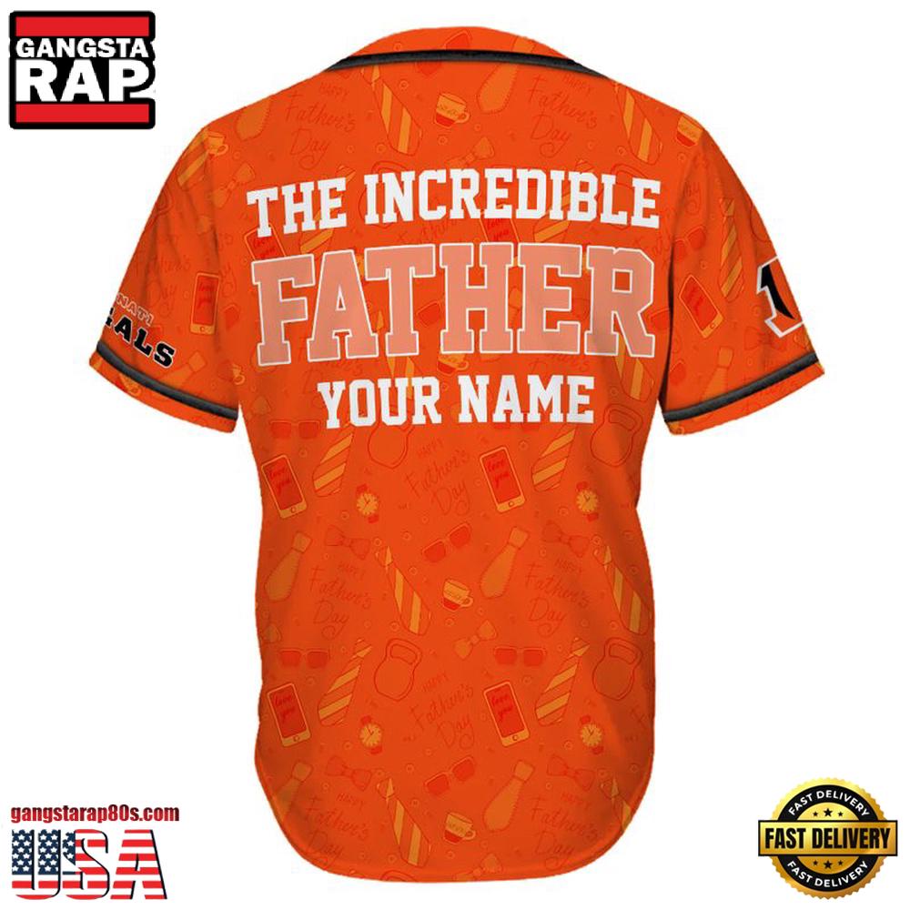 NFL Cincinnati Bengals The Increadible Father Baseball Jersey