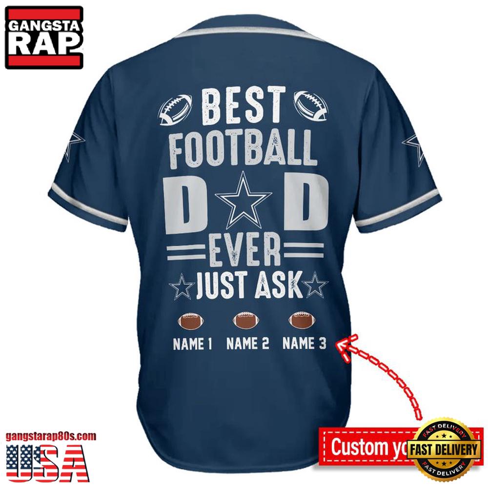NFL Dallas Cowboys Best Dad Ever Baseball Jersey