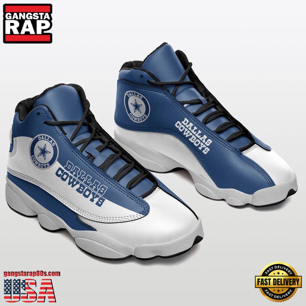 NFL Dallas Cowboys Black Air Jordan 13 Shoes