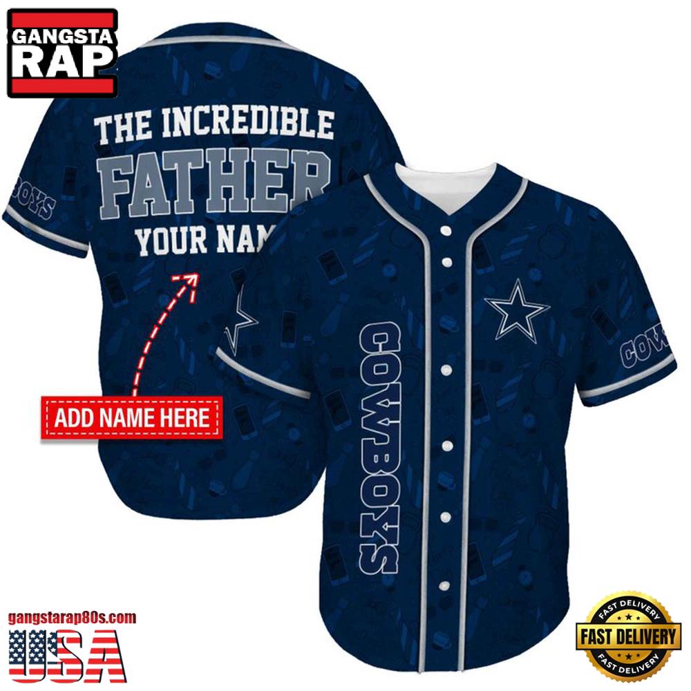 NFL Dallas Cowboys The Increadible Father Baseball Jersey