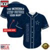 NFL Custom Name Dallas Cowboys The Increadible Step Father's Day New Design Baseball Jersey Shirt 5 NFL Dallas Cowboys The Increadible Step Father's Day Baseball Jersey