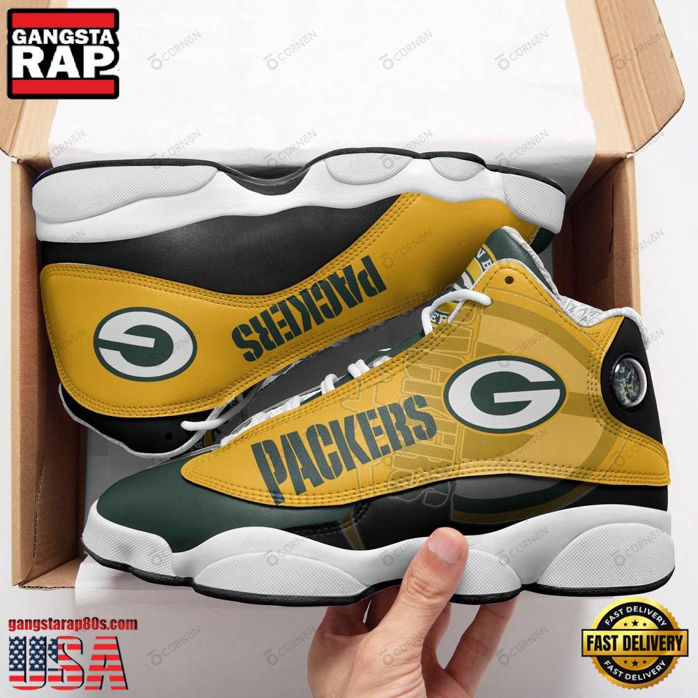 NFL Green Bay Packers Air Jordan 13 Shoes For Fans