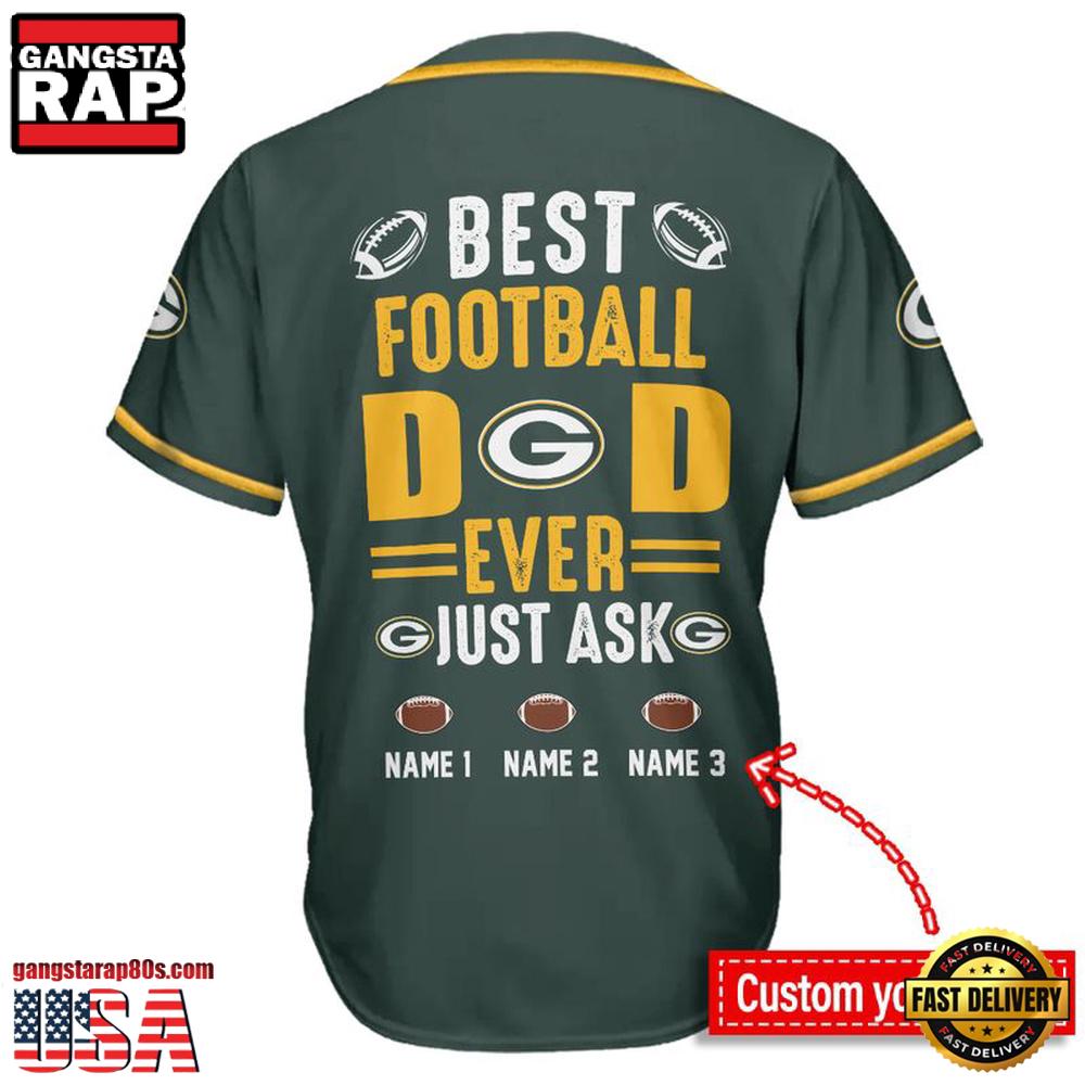 NFL Green Bay Packers Best Dad Ever Baseball Jersey