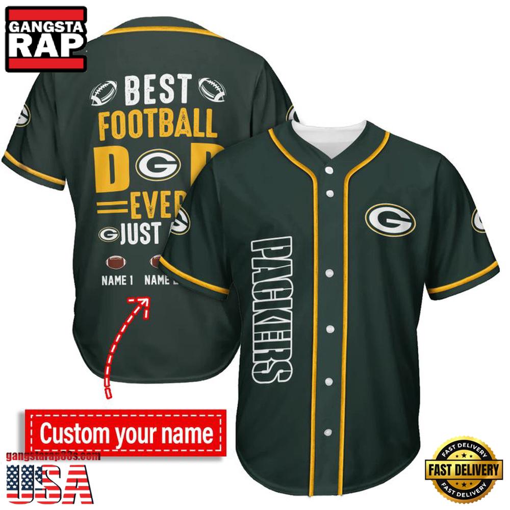NFL Green Bay Packers Best Dad Ever Baseball Jersey