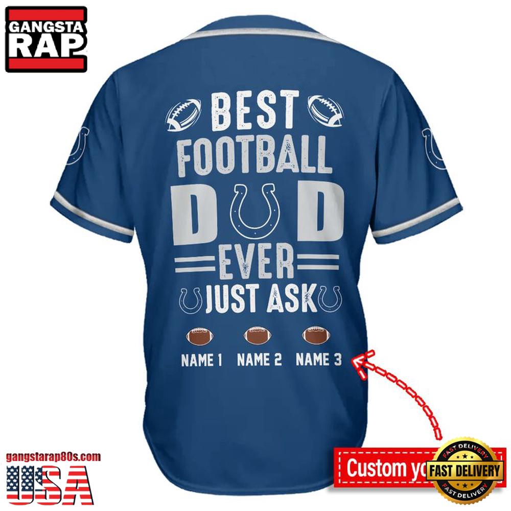 NFL Indianapolis Colts Best Dad Ever Baseball Jersey