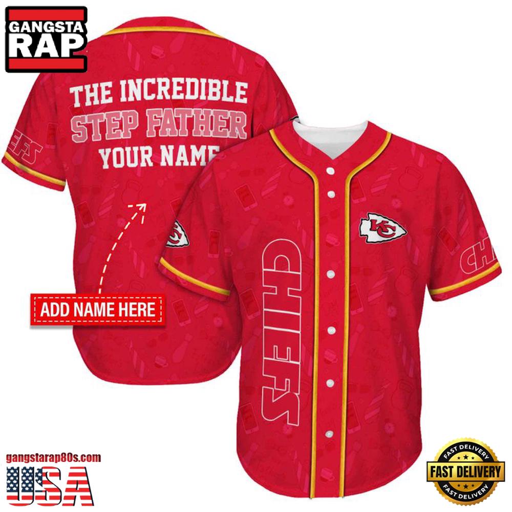 NFL Kansas City Chiefs The Increadible Step Father's Day Baseball Jersey