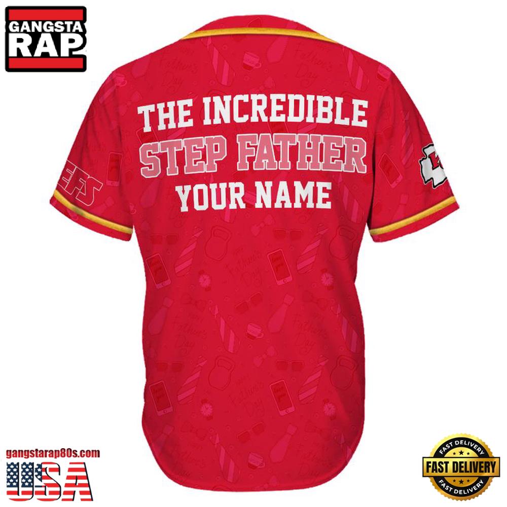 NFL Kansas City Chiefs The Increadible Step Father's Day Baseball Jersey