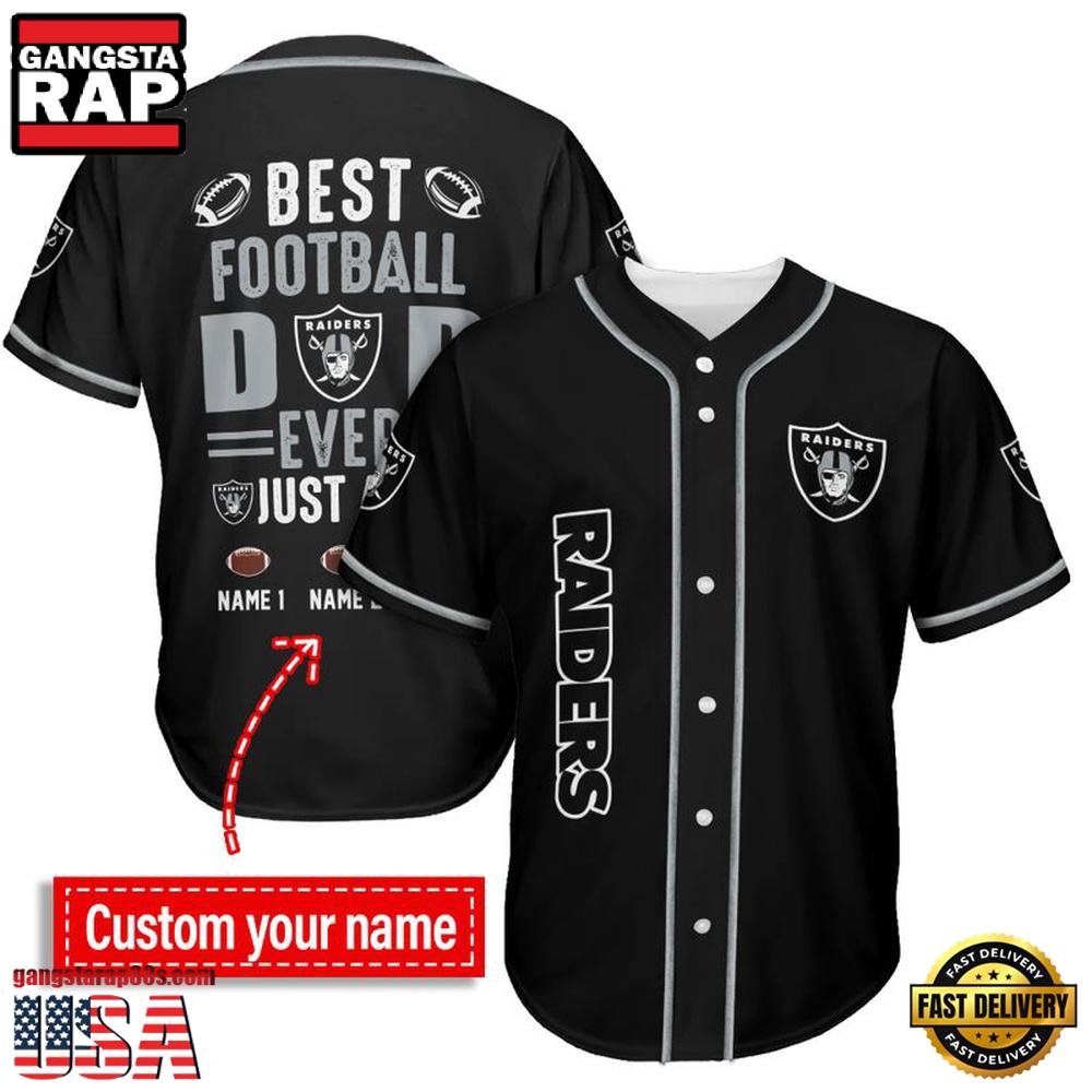 NFL Las Vegas Raiders Best Dad Ever Baseball Jersey