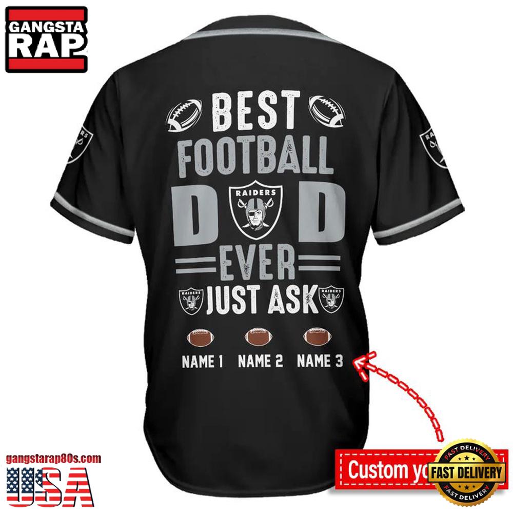 NFL Las Vegas Raiders Best Dad Ever Baseball Jersey