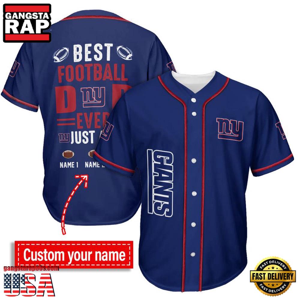 NFL New York Giants Best Dad Ever Baseball Jersey