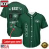 NFL Custom Name New York Jets Best Dad Ever New Design Baseball Jersey Shirt 3 NFL New York Jets Best Dad Ever Baseball Jersey