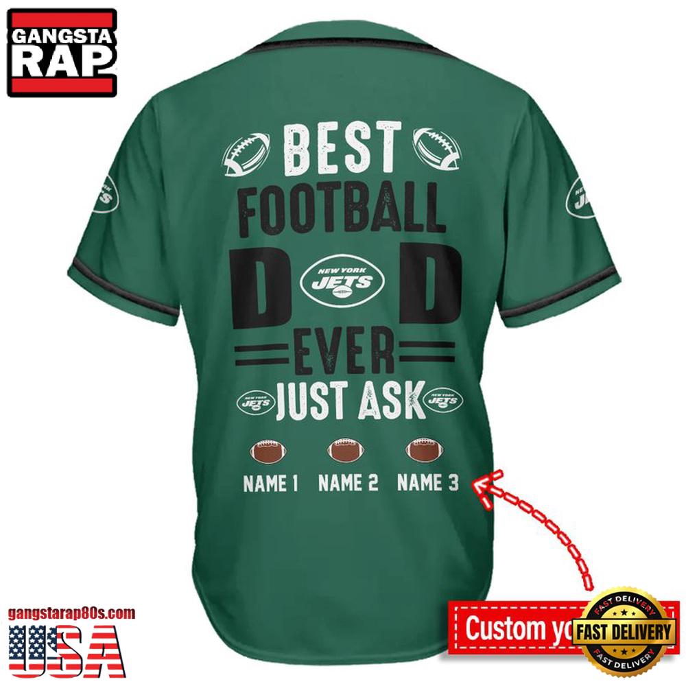 NFL New York Jets Best Dad Ever Baseball Jersey