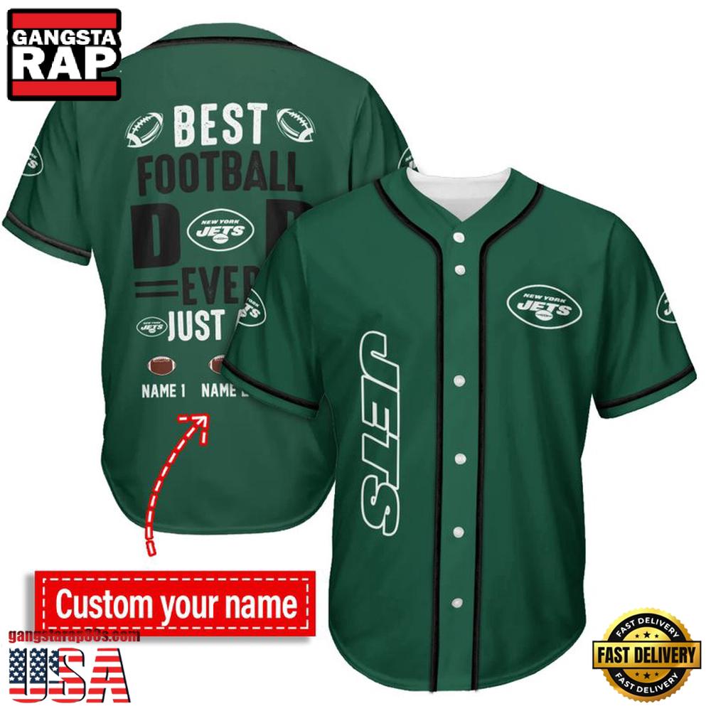 NFL New York Jets Best Dad Ever Baseball Jersey