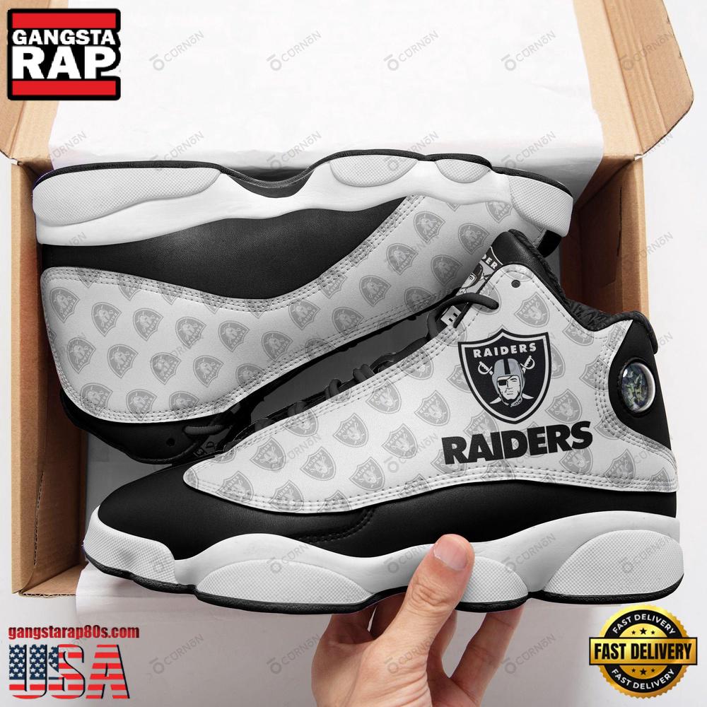NFL Oakland Raiders Team Air Jordan 13 Shoes