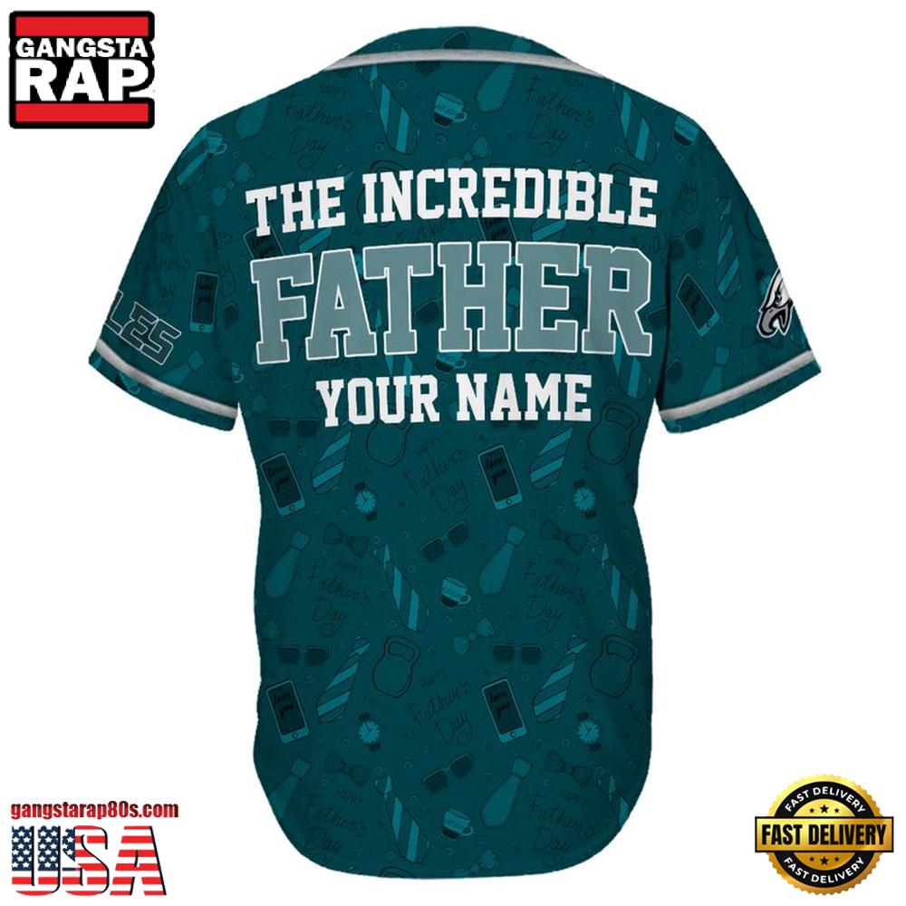 NFL Philadelphia Eagles The Increadible Father Baseball Jersey