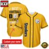 NFL Custom Name Pittsburgh Steelers Best Dad Ever New Design Baseball Jersey Shirt 4 NFL Pittsburgh Steelers Best Dad Ever Baseball Jersey