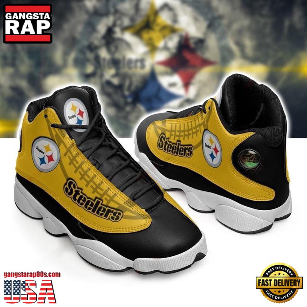NFL Pittsburgh Steelers Team Football Air Jordan 13 Shoes