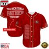 NFL Custom Name San Francisco 49ers The Increadible Father New Design Baseball Jersey Shirt 5 NFL San Francisco 49ers The Increadible Father Baseball Jersey