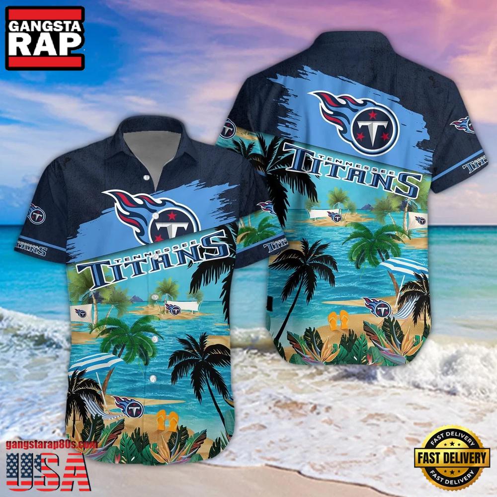 NFL Tennessee Titans Palm Tree Summer Beach Aloha Hawaiian Shirt