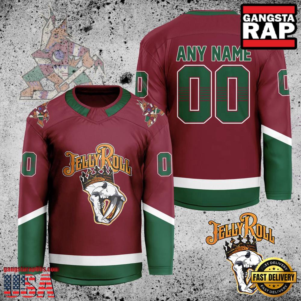NHL Arizona Coyotes Jelly Roll New Custom Hockey Jersey