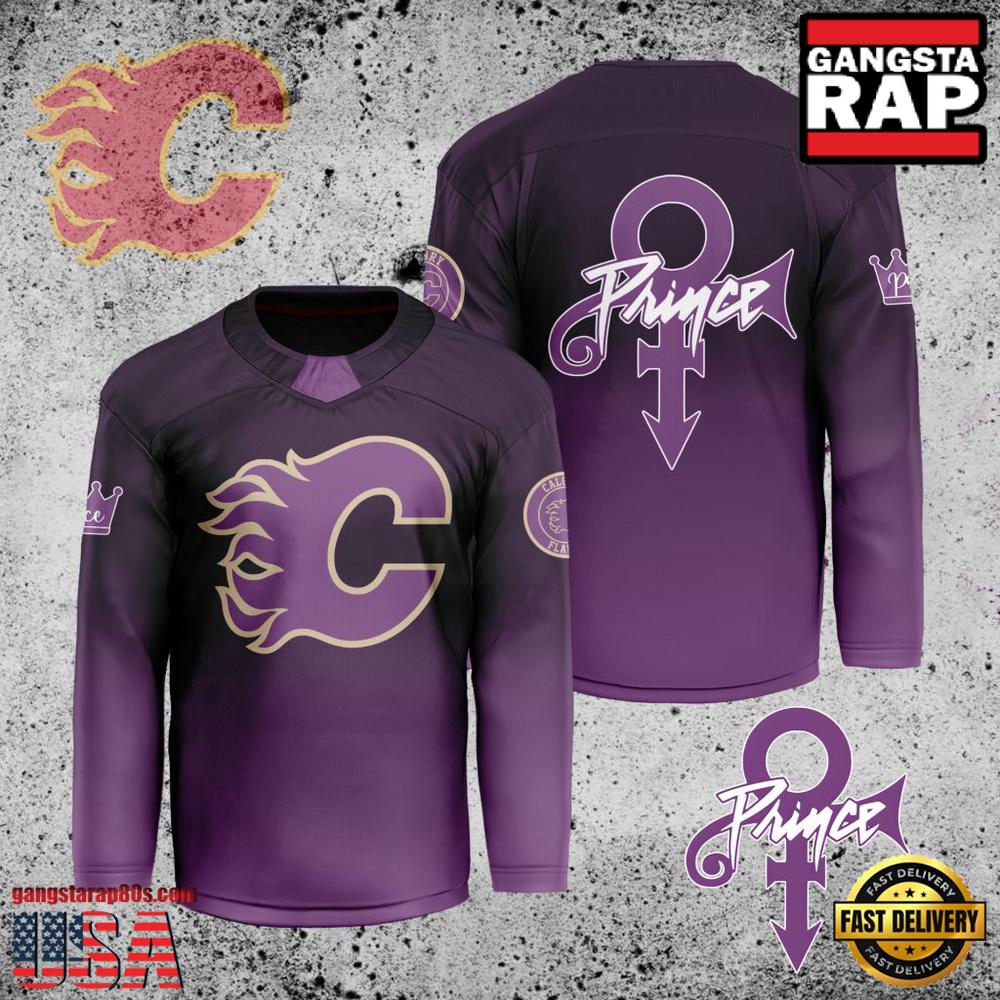 NHL Calgary Flames Prince New Custom Hockey Jersey