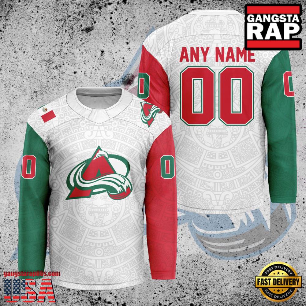 NHL Colorado Avalanche Mexican Heritage New Custom Hockey Jersey