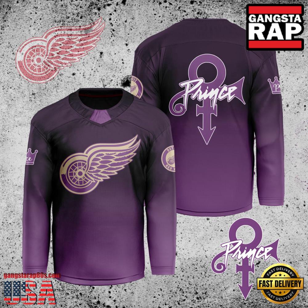 NHL Detroit Red Wings Prince New Custom Hockey Jersey