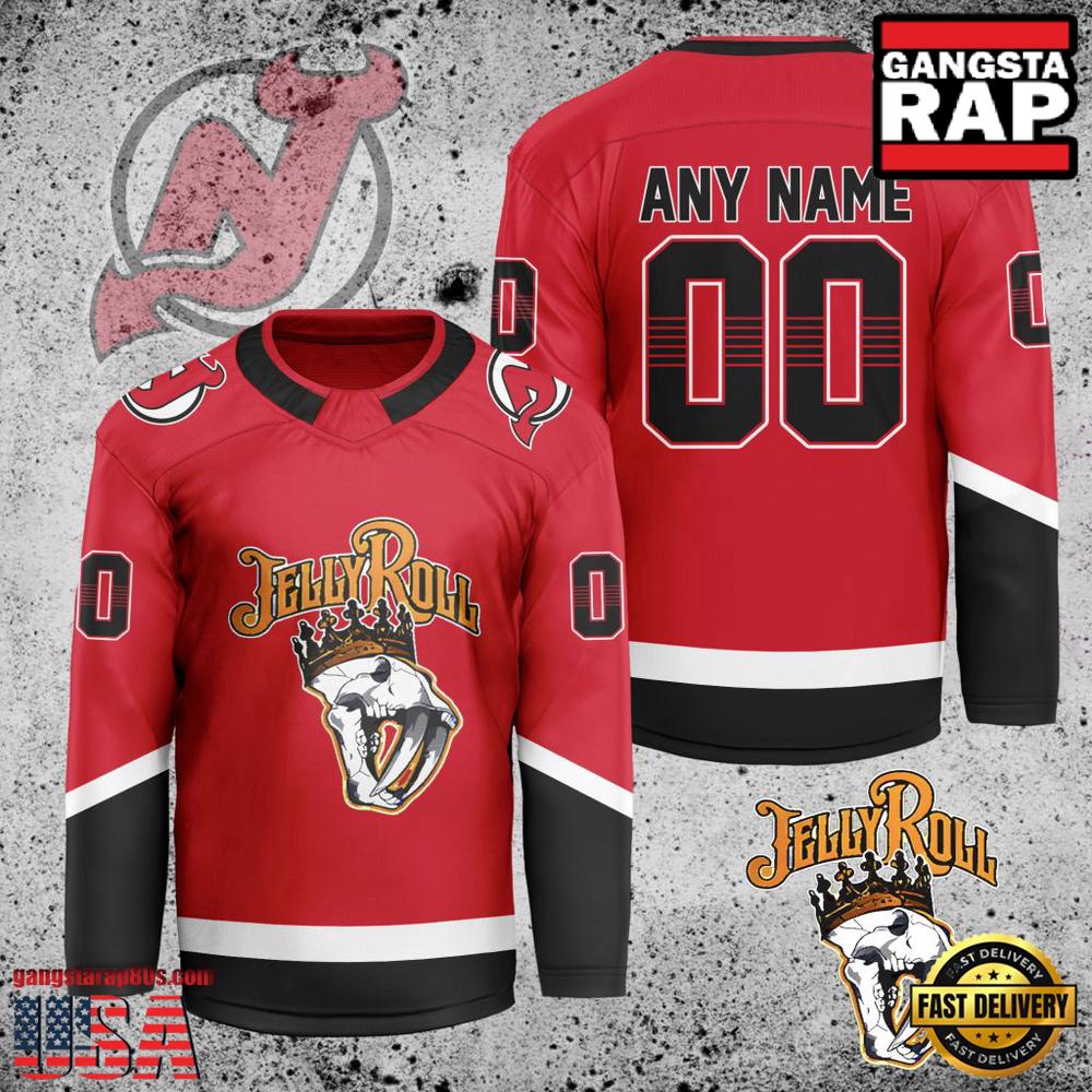 NHL New Jersey Devils Jelly Roll New Custom Hockey Jersey