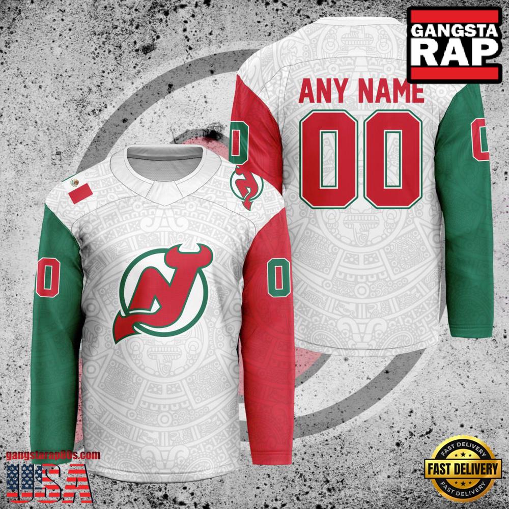 NHL New Jersey Devils Mexican Heritage New Custom Hockey Jersey
