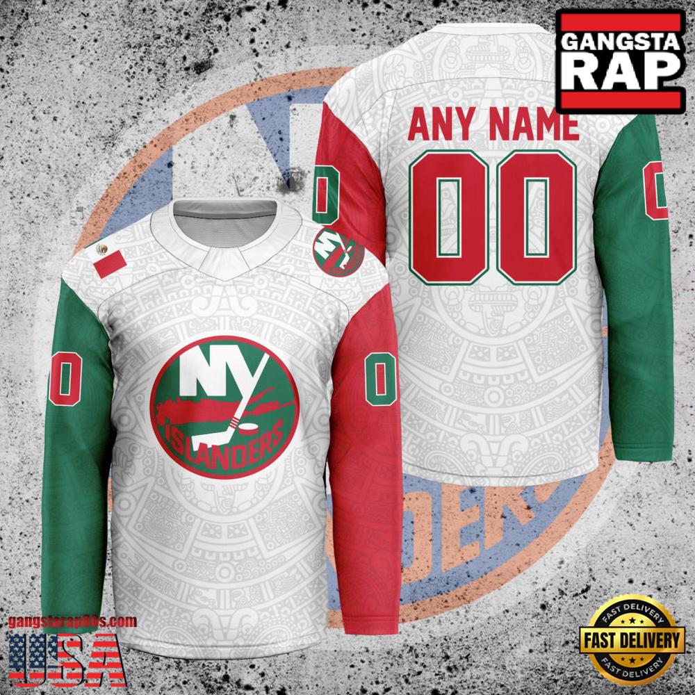 NHL New York Islanders Mexican Heritage New Custom Hockey Jersey