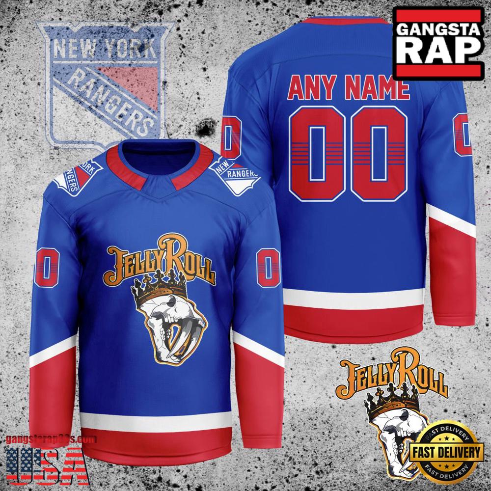 NHL New York Rangers Jelly Roll New Custom Hockey Jersey