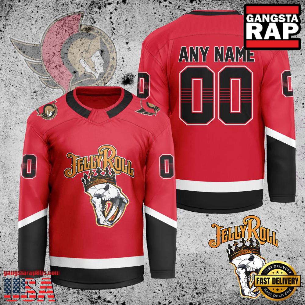 NHL Ottawa Senators Jelly Roll New Custom Hockey Jersey